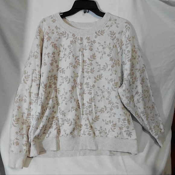 Old Navy Beige Floral Sweatshirt - Picture 6 of 8